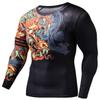 Red Plume Mens 3D Printed Compression Long Sleeve T Shirts Top Tees Men's Long Sleeve t Shirts for Sports and Fitness Flower view 4