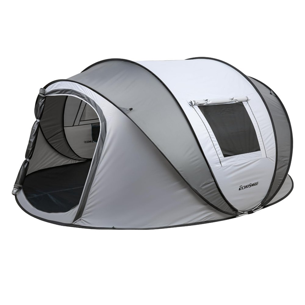 EchoSmile Instant Pop Up Camping Tent, 2/4/6 Person, Easy Setup Tent, Water Resistant Dome, Portable with Carry Bag
