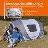 EchoSmile Instant Pop Up Camping Tent, 2/4/6 Person, Easy Setup Tent, Water Resistant Dome, Portable with Carry Bag view 4