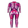 URVIP Women Halloween Skeleton Costume Stretch Skinny Catsuit Jumpsuit Bodysuit BAX-108 XL view 4