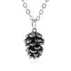 Metal Pine Nuts Necklace Charm Retro Pinecone Nut Plant Specimen Pendants Necklace for Women Jewelry Accessories (Silver) view 1