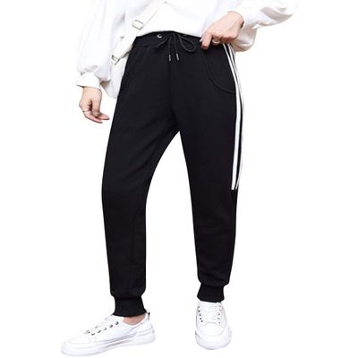 ZGZZ7 Women's Winter Warm Running Athletic Fleece Jogger Pants Comfy Active Sweatpants (Black, X-Small)