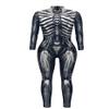 URVIP Women Halloween Skeleton Costume Stretch Skinny Catsuit Jumpsuit Bodysuit BAX-102 M view 3