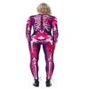 URVIP Women Halloween Skeleton Costume Stretch Skinny Catsuit Jumpsuit Bodysuit BAX-108 M view 2