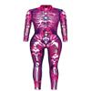 URVIP Women Halloween Skeleton Costume Stretch Skinny Catsuit Jumpsuit Bodysuit BAX-108 M view 3