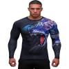Red Plume Mens 3D Printed Compression Long Sleeve T Shirts Top Tees Men's Long Sleeve t Shirts for Sports and Fitness view 1