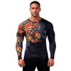 Red Plume Mens 3D Printed Compression Long Sleeve T Shirts Top Tees Men's Long Sleeve t Shirts for Sports and Fitness Flower view 1