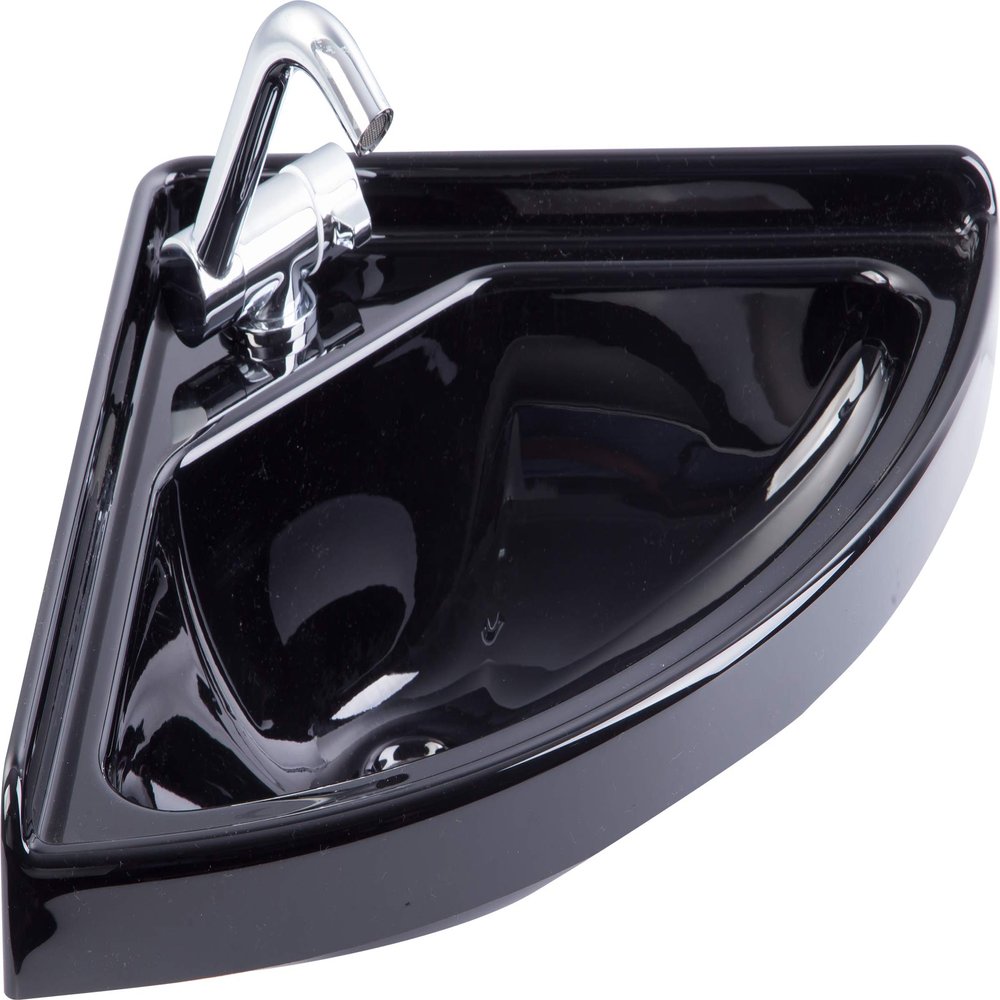 JZ Boat Caravan RV Camper Black Acrylic Triangular Sink 380380100mm GR-Y003B