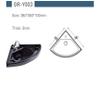 JZ Boat Caravan RV Camper Black Acrylic Triangular Sink 380380100mm GR-Y003B view 2