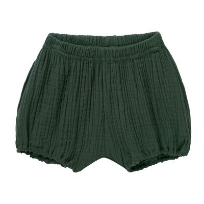 Agoky Baby Infant Kids Boys Girls Cotton Bloomer Linen Soft Shorts Basic Diaper Cover Underwear Dark Green 6-9 Months