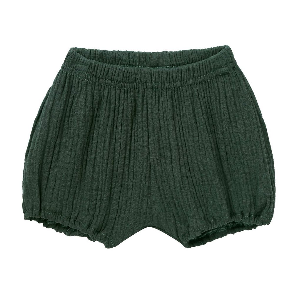 Agoky Baby Infant Kids Boys Girls Cotton Bloomer Linen Soft Shorts Basic Diaper Cover Underwear Dark Green 6-9 Months
