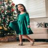 Stelle Girls Cotton Long Sleeve Dress Twirl Skater Dress, Green, 6 Years view 2