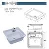 JZ Marine Boat Caravan RV Camper Square White Acrylic Sink 445400145mm GR-Y009B view 2