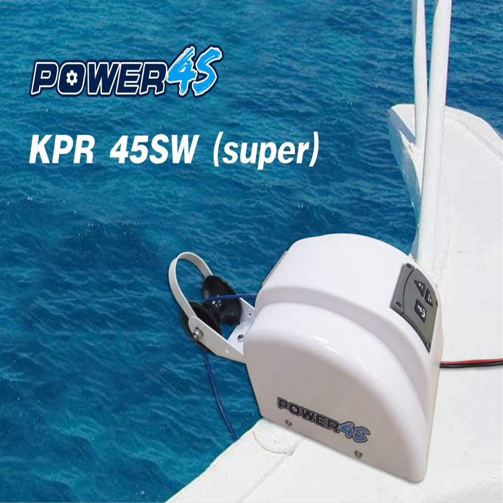 JZ 12V Electric AutoDepoly Anchor Winch for 45 lb. 20KG Anchor Saltwater Marine Pontoon Boat (KPR45SW WRC+SSK)
