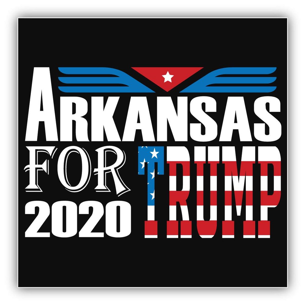 Arkansas for Trump President Election 2020 Vinyl Sticker Decal