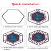 Adult mini trampoline, hexagonal fitness trampoline, quiet and safe bounce, suitable for children adult sports trampoline, three-speed adjustable handle, indoor fitness / indoor / outdoor sports view 2