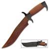 Gil Hibben Hellfyre Highlander Bowie Knife with Leather Belt Sheath - Damascus Steel Blade, Wire-Wrapped Handle, Black Metal Handguard and Pommel, Gotta Have Collectors Dream - Length 13 1/2" view 3