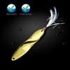 Fishing Lures Trout Set of 2 Treble Hooks Bass Metal Fishing Lure Silver/Gold 1oz 28gm Propeller Shape view 2