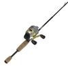 Zebco 33 Gold Max Spincast Reel and Fishing Rod Combo, 6-Foot 6-Inch 2-Piece Fiberglass Rod with Cork Handle, Quickset Anti-Reverse Fishing Reel, Silver/Gold view 1