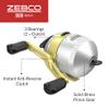 Zebco 33 Gold Max Spincast Reel and Fishing Rod Combo, 6-Foot 6-Inch 2-Piece Fiberglass Rod with Cork Handle, Quickset Anti-Reverse Fishing Reel, Silver/Gold view 4