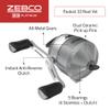 Zebco 33 Platinum Spincast Fishing Reel, Size 30 Reel, Right or Left-Hand Retrieve, 4.7:1 Gear Ratio, Pre-spooled with 10 lb Zebco Cajun Line, Silver view 3