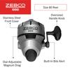 Zebco 888 Spincast Fishing Reel, Size 80 Reel, Changeable Right- or Left-Hand Retrieve, Pre-Spooled with 25-Pound Zebco Fishing Line, Stainless Steel Front Cover, Silver view 2