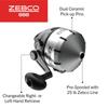 Zebco 888 Spincast Fishing Reel, Size 80 Reel, Changeable Right- or Left-Hand Retrieve, Pre-Spooled with 25-Pound Zebco Fishing Line, Stainless Steel Front Cover, Silver view 3