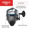 Zebco 808 Saltfisher Spincast Fishing Reel, Size 80 Reel, Changeable Right- or Left-Hand Retrieve, Pre-Spooled with 20-Pound Zebco Fishing Line, Stainless Steel Ball Bearing Drive, Silver view 2