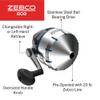 Zebco 808 Saltfisher Spincast Fishing Reel, Size 80 Reel, Changeable Right- or Left-Hand Retrieve, Pre-Spooled with 20-Pound Zebco Fishing Line, Stainless Steel Ball Bearing Drive, Silver view 3