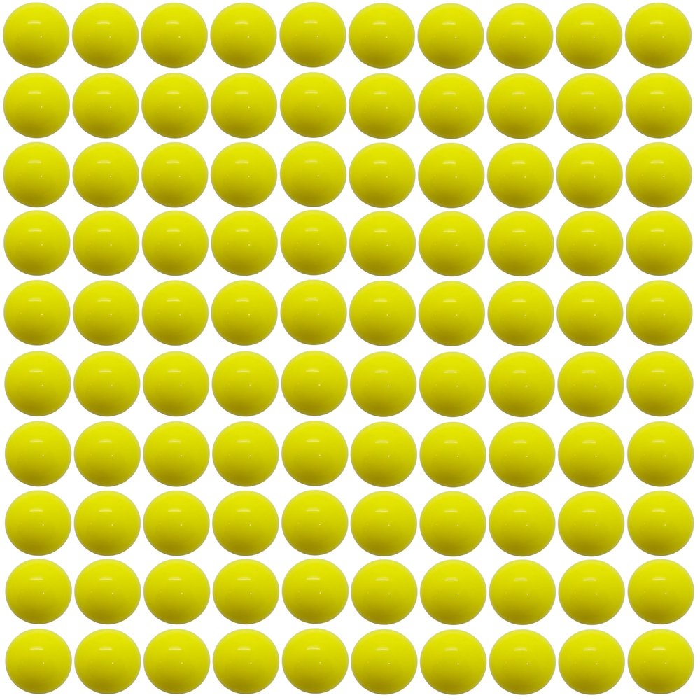 100x 0.68 Cal Jawbreaker Seamless Solid Nylon Balls - Self-Defense and Less Lethal Practice Ammunition, 3.6 Grams Durable Paintballs