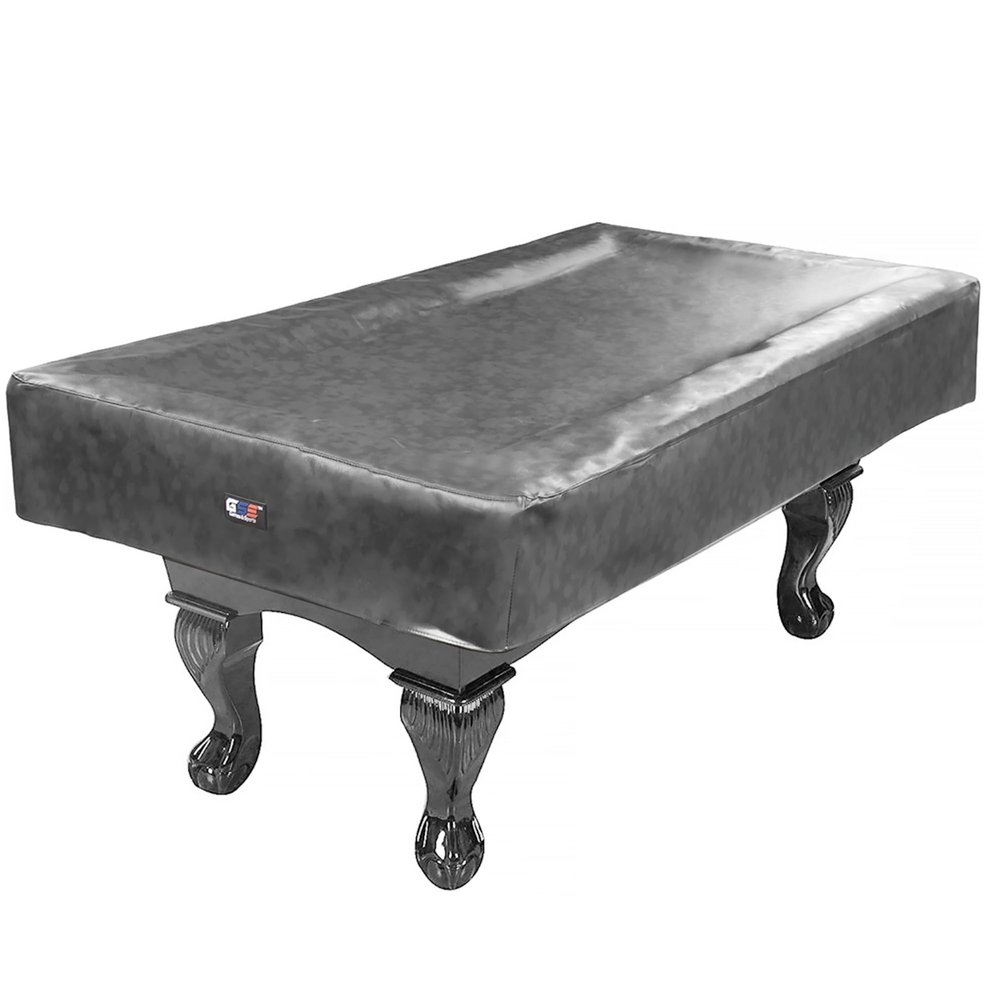 GSE Games & Sports Expert Billiard Pool Table Covers, 7'/8'/9' Waterproof & Tearproof Heavy Duty Leatherette Pool Table Covers (Several Colors Available, Grey - 8ft)
