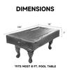GSE Games & Sports Expert Billiard Pool Table Covers, 7'/8'/9' Waterproof & Tearproof Heavy Duty Leatherette Pool Table Covers (Several Colors Available, Grey - 8ft) view 2