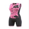 KONA Assault Women's Triathlon Race Suit - Speedsuit Skinsuit Trisuit Sleeveless - One-Piece Vest and Short Combo with Body-Mapped Ventilation (Pink, Medium) view 2