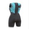KONA Assault Women's Triathlon Race Suit - Speedsuit Skinsuit Trisuit Sleeveless - One-Piece Vest and Short Combo with Body-Mapped Ventilation (Large, Teal) view 3