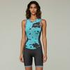 KONA Assault Women's Triathlon Race Suit - Speedsuit Skinsuit Trisuit Sleeveless - One-Piece Vest and Short Combo with Body-Mapped Ventilation (Large, Teal) view 4