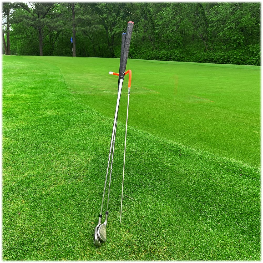 Mobile Pro Shop V-Shaped Golf Club Stand Keeps Your Clubs Clean, Dry & Visible, Made of Highly Durable Stainless Steel - Easy to Carry Golf Club Holder