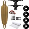 Moose Longboard Complete 9.75" x 39.75" Double Drop (Zebra Bamboo/Black Trucks) view 1