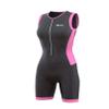 KONA Elite Women's Triathlon Race Suit - Speedsuit Skinsuit Trisuit Sleeveless - One-Piece Vest and Short Combo with Body-Mapped Ventilation (Pink, X-Large) view 1