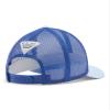 Columbia PFG Logo Ball Cap, Breathable, Adjustable, White/Vivid Blue/Sail/PFG, One Size view 2