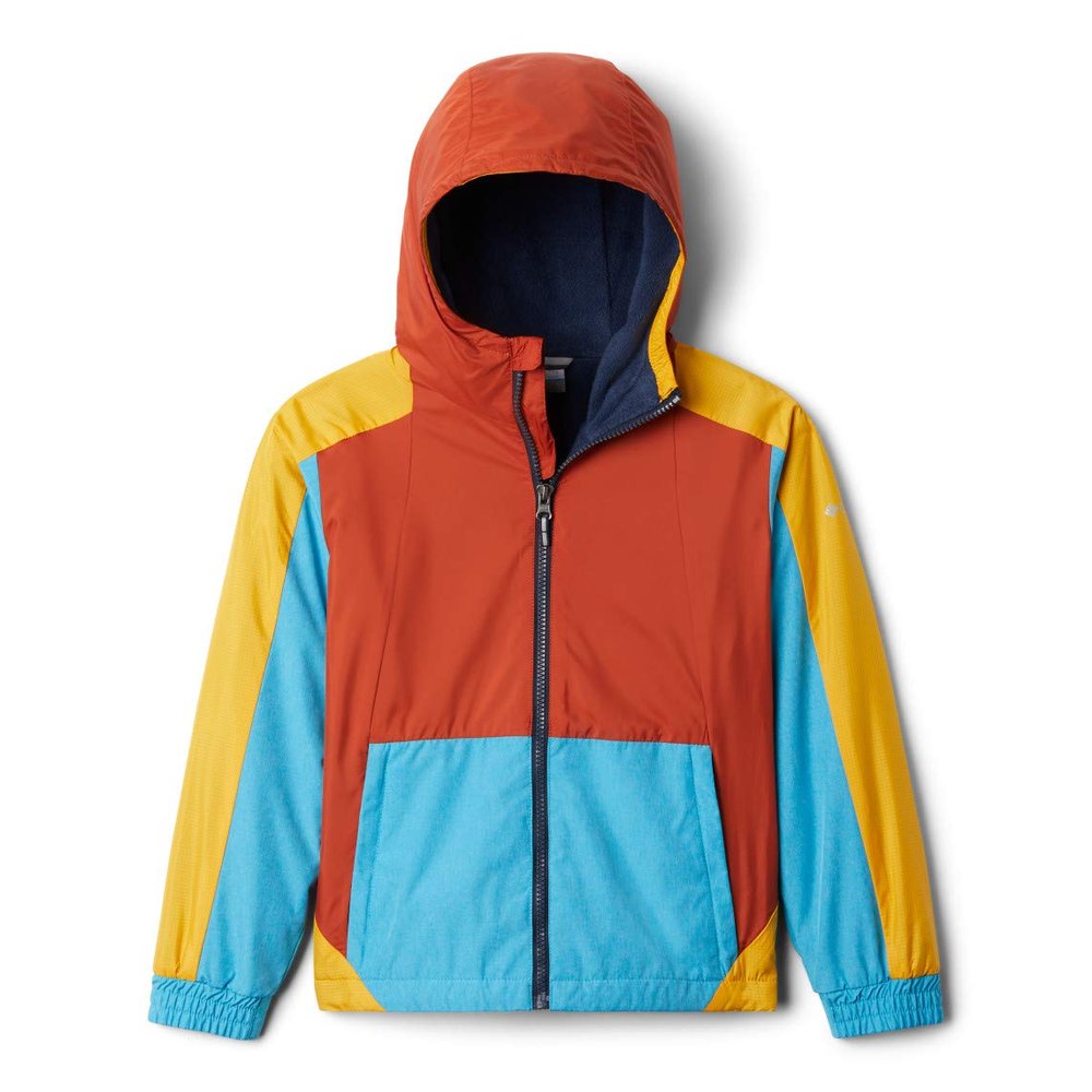 Columbia Youth Boys Point Park Lined Windbreaker, Matcha/Safari/New Olive, Medium