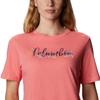 Columbia Women's Bluebird Day Relaxed Crew Neck, Salmon Heather/Floral Brand, 1X Plus view 4