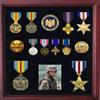 Flag Connections Military Medal Display case, American Medal Shadowbox. view 1