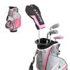 Aspire Junior Plus Kids Golf Clubs  Boys & Girls Right-Handed Golf Set with Lightweight Stand Bag, Graphite Shafts & Aircraft-Grade Aluminum Clubs - Pink Ages 5-6 view 1