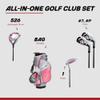 Aspire Junior Plus Kids Golf Clubs  Boys & Girls Right-Handed Golf Set with Lightweight Stand Bag, Graphite Shafts & Aircraft-Grade Aluminum Clubs - Pink Ages 5-6 view 2