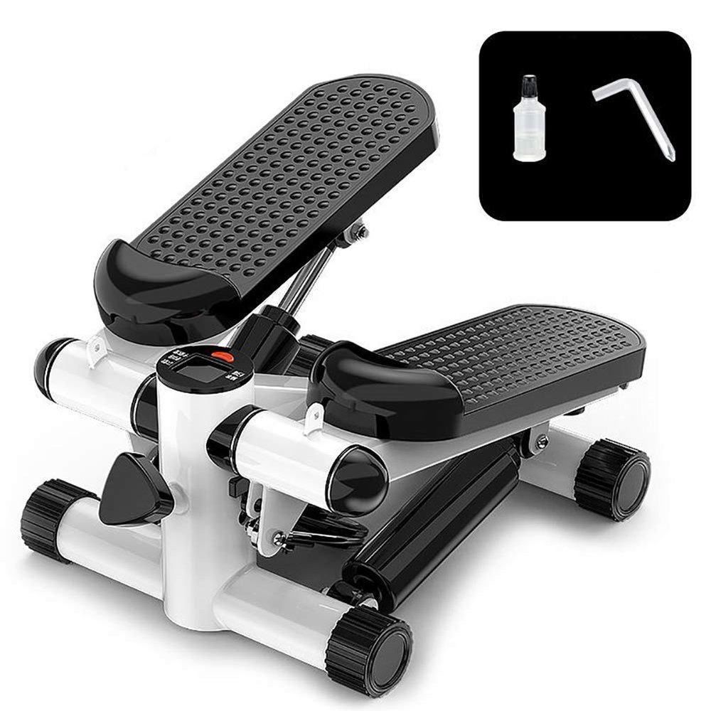HQEFC Stepping Machine, Home Mini Portable Stepping Machine with LED Display Anti-Skid Shock Absorption Hydraulic Debugging Multi-Function Fitness Equipment,A