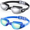 Aegend Swim Goggles, 2 Pack Swimming Goggles No Leaking Adult Men Women Youth, UV Protection, Anti Fog, Bright Blue view 1
