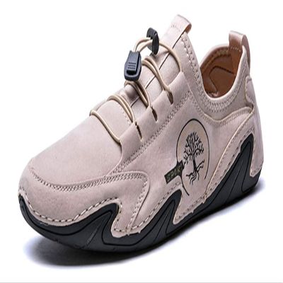 Asifn Men's Casual Loafers Slip On Boat Shoes Comfort Driving Outdoor Work Office Dress Sneakers Leather Lace up Mocassins 9.5 Beige