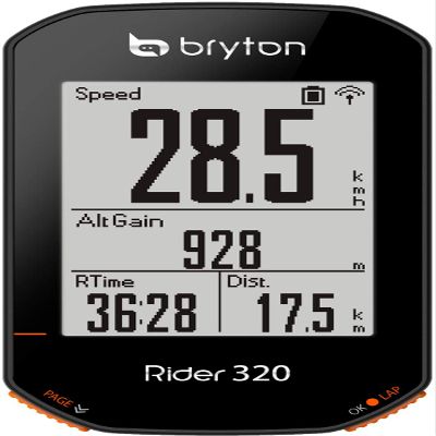 Bryton Rider 320E GPS Cycle Computer, Black