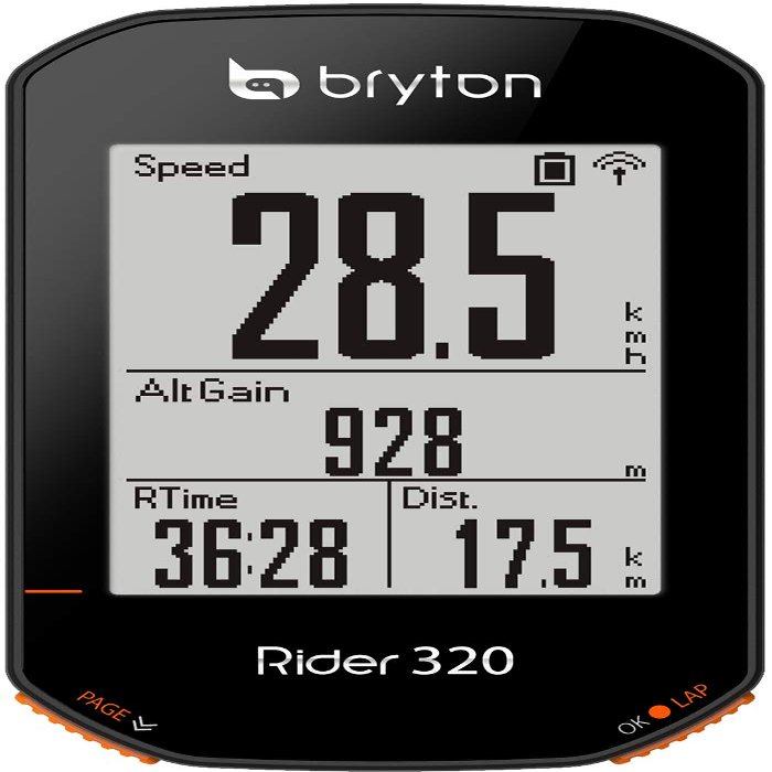 Bryton Rider 320E GPS Cycle Computer, Black