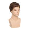 Kaneles Mens Short Brown Wig Synthetic Laeyered Natural Hair Costume Full Wig (Brown) view 4
